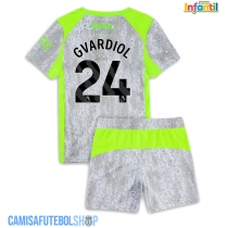 Camisa de time de futebol Manchester City Josko Gvardiol #24 Replicas 3º Equipamento Infantil 2025-26 Manga Curta (+ Calças curtas)